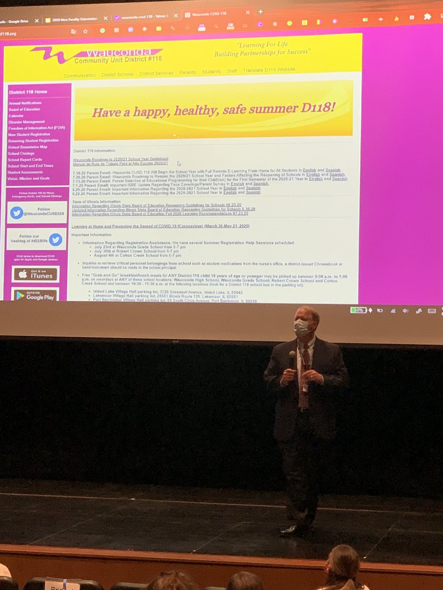 Dr. Coles, D118 Superintendent greets the New Wauconda D118 Faculty! Welcome all new staff! ⁦<a href="/dave_wilm/">Dave Wilm</a>⁩, ⁦<a href="/BulldogLife_WHS/">Bulldog Life - WHS</a>⁩  ⁦<a href="/Dan_Coles/">Daniel J. Coles</a>⁩