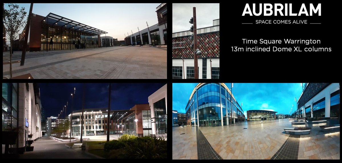 Aubrilam_Global's tweet photo. See our 13m inclined sustainable timber lighting columns with @iGuzzini Maxi Woody luminaires at Time Square Warrington, another great installtion, thanks to Andy Topham for the photos @WarringtonBC &amp; @Muse_Devs @VCUK_Building https://t.co/AhMc9Q78zg