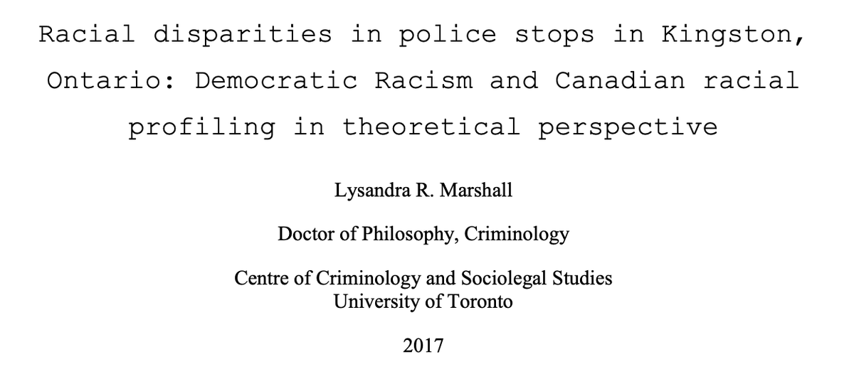 660/ "Findings for the Black population of Kingston during the study period are very clear: there are large racial disparities in stop rates and likelihood of being stopped regardless of other issues." & "The results did not support the belief that police stops are about crime."