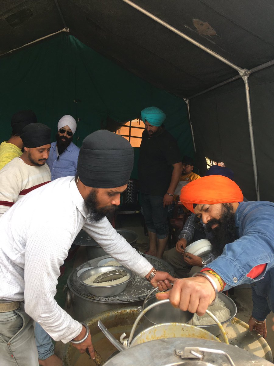 Current Sikhs in Nepal continuing legacy of Guru Nanak Dev Ji by serving langgar near the Muth to the locals every weekend.