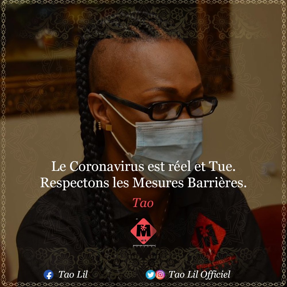 Hello Mes Amis 😘 !
Respectons les mesures barrières 💉🚫

#Covid19 #MotbinamaInternationalRecords
#BeCareful @M_i_R_world #RespectonsLesGestesBarrières