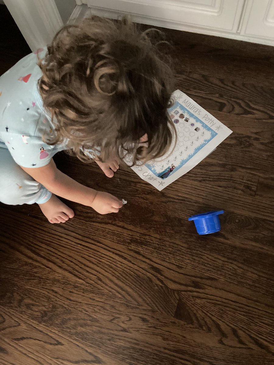 Princesswikki's tweet photo. Me this morning overly ambitious...it’s big girl underwear day, you get stickers for staying dry & going potty you get to pick a prize.
Maura: goes into the sticker closet, puts stickers all over her potty chart & says, okay prize now?
•
#OhShoot #IAmInTrouble #PottyPrincess https://t.co/zc7LdZrl4r