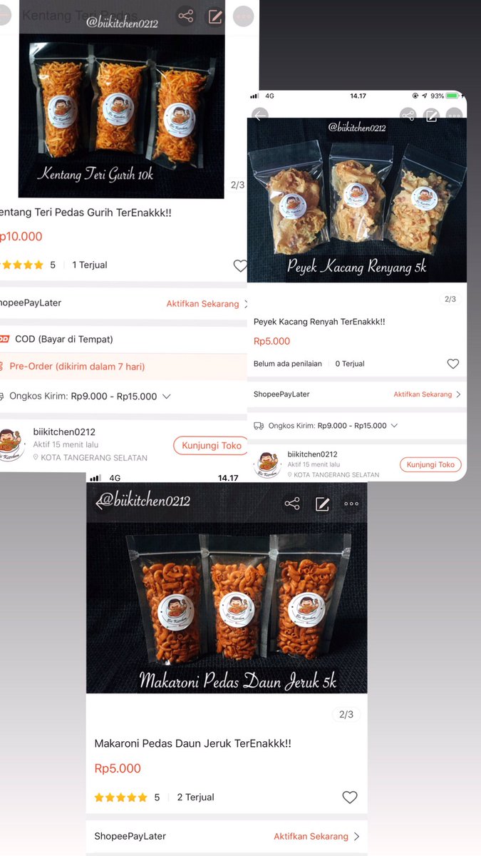 biyanikef's tweet photo. @Dodit_Mulyanto aku nitip ya mas, yg mau order cemilan gurih renyah cocok buat ngemil sambil ntn drakor🔥bisa klik linknya di https://t.co/T5Cv1LTyNR maaciw🥰 https://t.co/h0Sh72X2E4