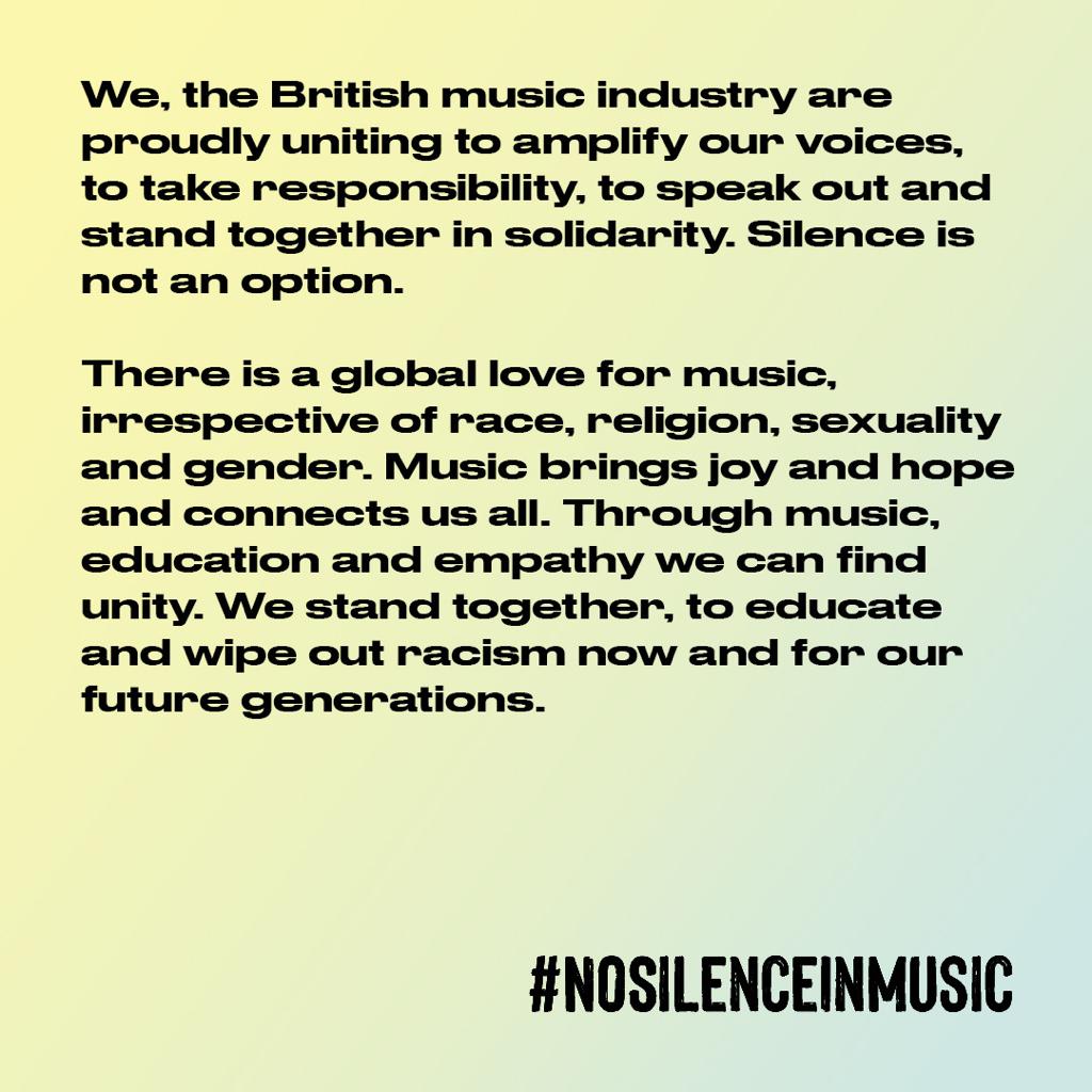 Help Musicians has signed this vital letter of unity against division and hatred. We are proud to stand in solidarity with the industry and add our voice to rally against prejudices. #NoSilenceInMusic