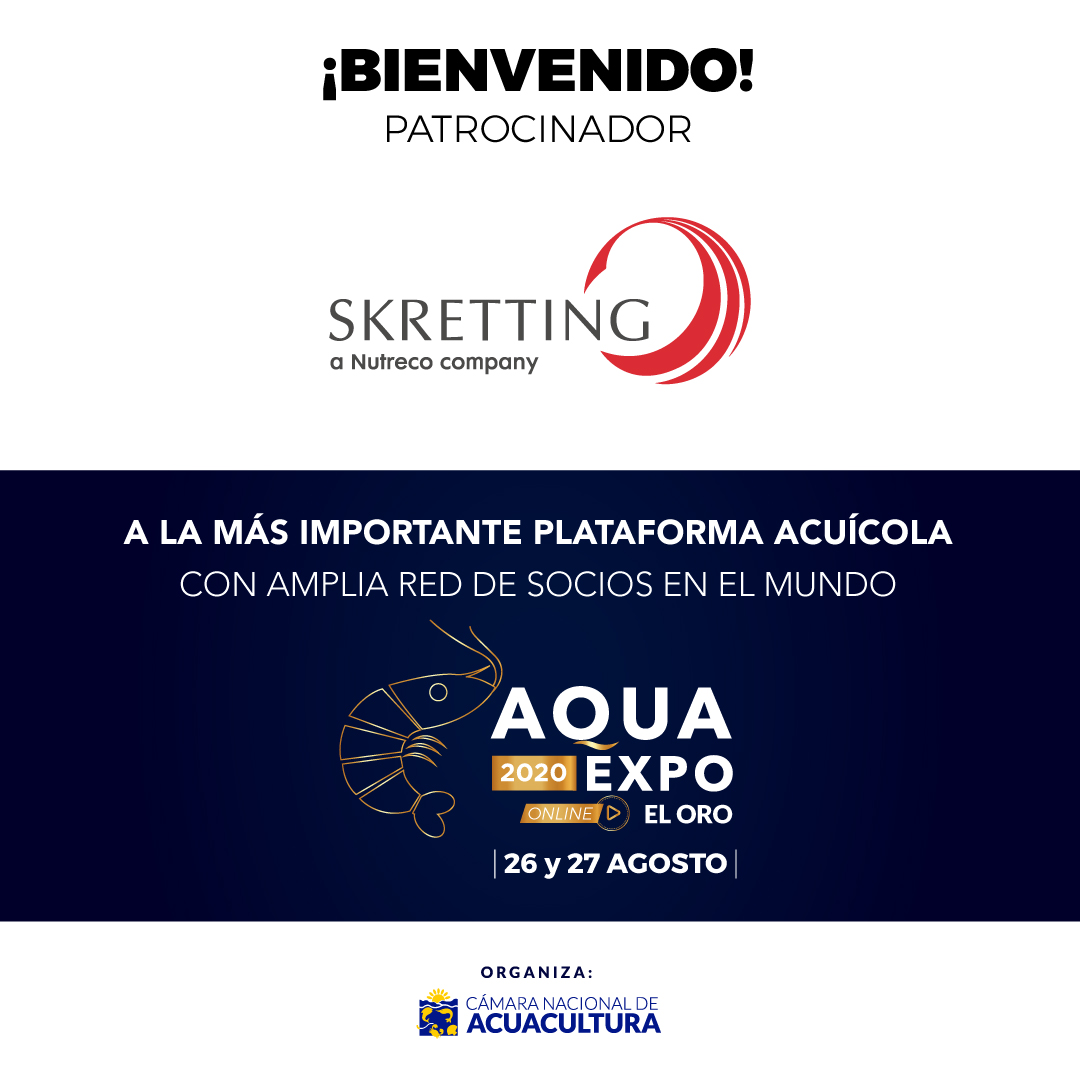 AquaExpoEC's tweet photo. Bienvenido @SkrettingGroup a la más importante plataforma acuícola con amplia red de socios en el mundo #AquaExpoOnline #ElOro.
.
Inscríbete en: https://t.co/BR7Tvj6upo
.
.
#ILoveShrimpFromEcuador
#FirstClassShrimp
#TheBestShrimpInTheWorld
#ElMejorCamarónDelMundo
#AquaExpo2020 https://t.co/AUlXszcqqE