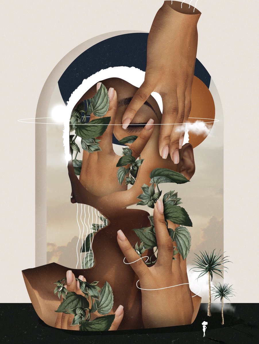 gldeng6rl's tweet photo. Digital vs paper collage https://t.co/q3NlYw8wJK