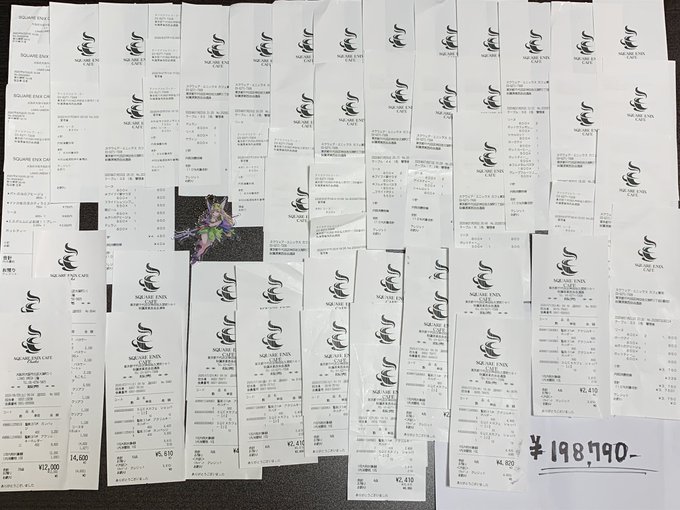 今回の聖剣カフェ初日6月20日から最終日7月31日まで梅田と秋葉原合わせて14日間通わせて貰いました。合計198790円ローラントの口座に振り込みました。楽しい時間を本当にありがとうございました。コラボ期間中に飲んだリースは43杯で多い日は1日7杯注文していました_(:3 」∠)_
#聖剣3ToM #聖剣カフェ 