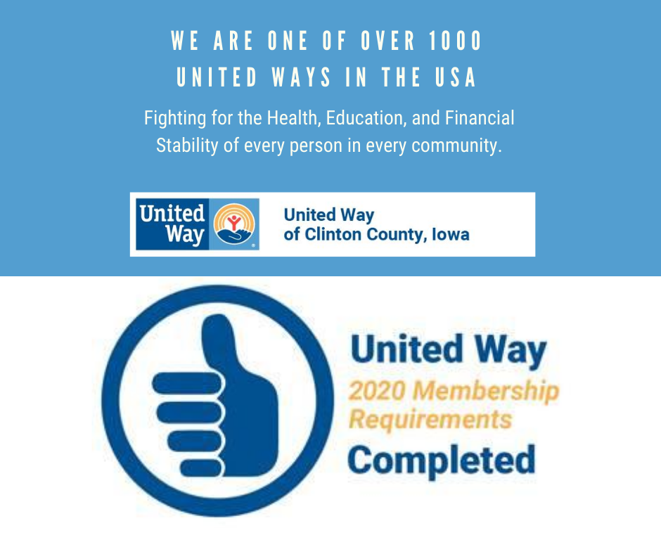 UnitedClinton's tweet photo. We are just one of over 1000 local United Ways in the USA that are members of United Way Worldwide. Together we fight for the Health, Education, and Financial Stability of every person in every community. https://t.co/bXxCZRGn6n