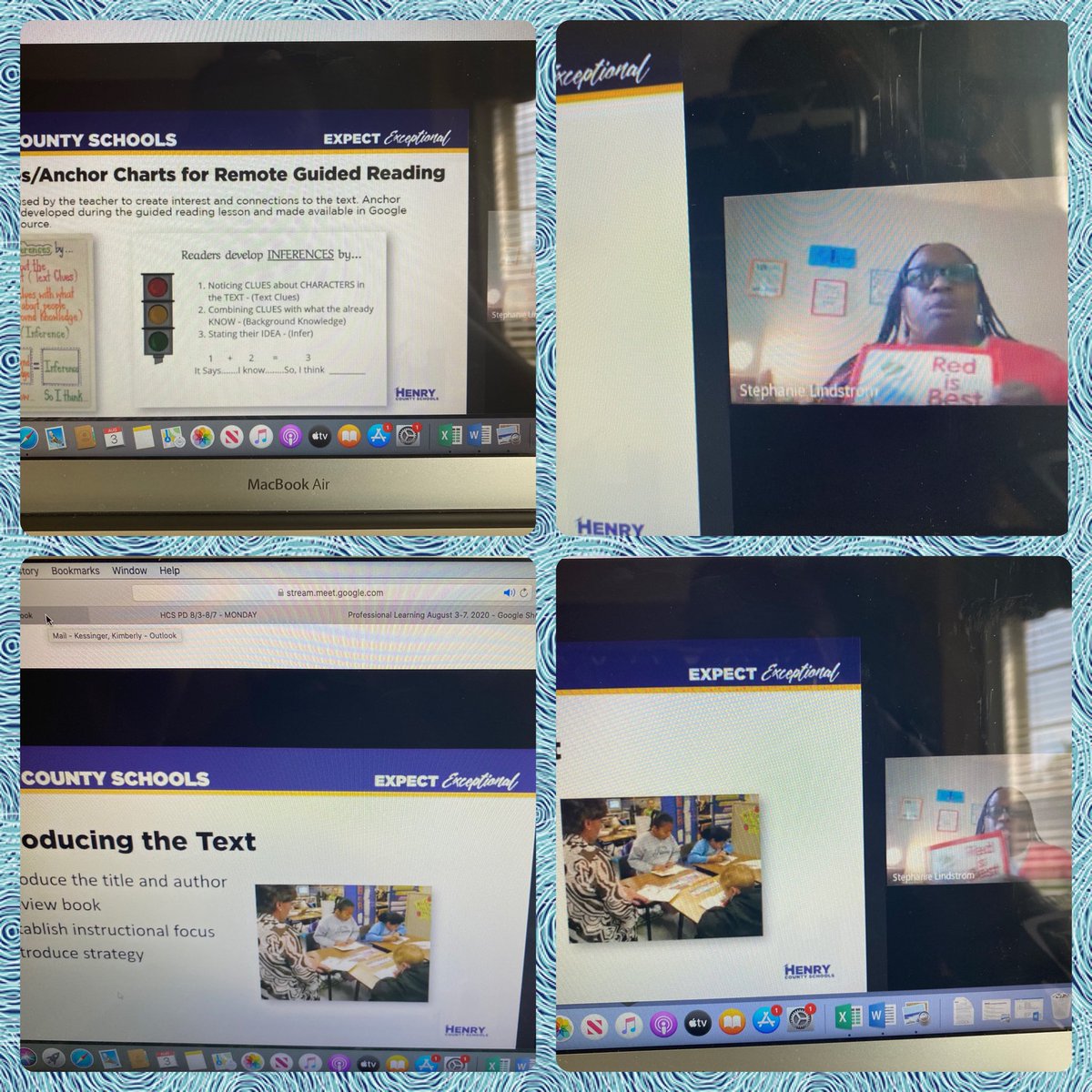 DrKim_Kessinger's tweet photo. Conducting Guided Reading remotely is possible. @srlindstrom and @robininhampton walk our teachers through this amazing practice that keeps our students connected, engaged, and grows them as readers. #ExpectConnectivity @ketruitt @mlpmorse https://t.co/zu3jFI7L5T