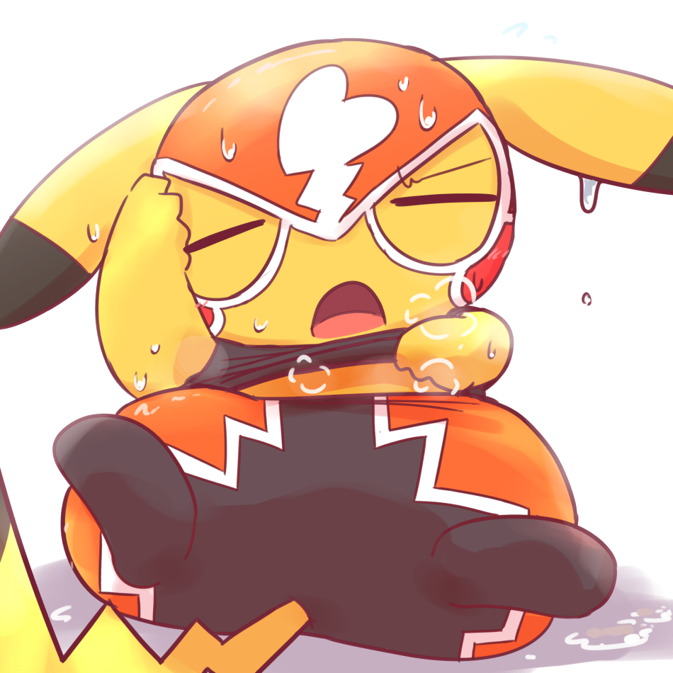 ピカチュウ 「あっつ 」|ぶろのイラスト