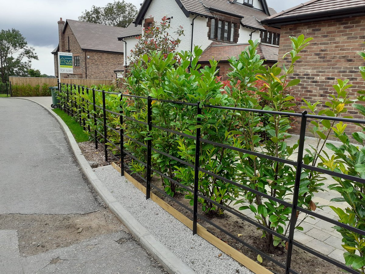 This new build estate on the Wirral chose to have railings across the front  of each property Made to a very high standard by  @cotswolddecorativeironworkers they are the only estate railings we, image size:1200x900