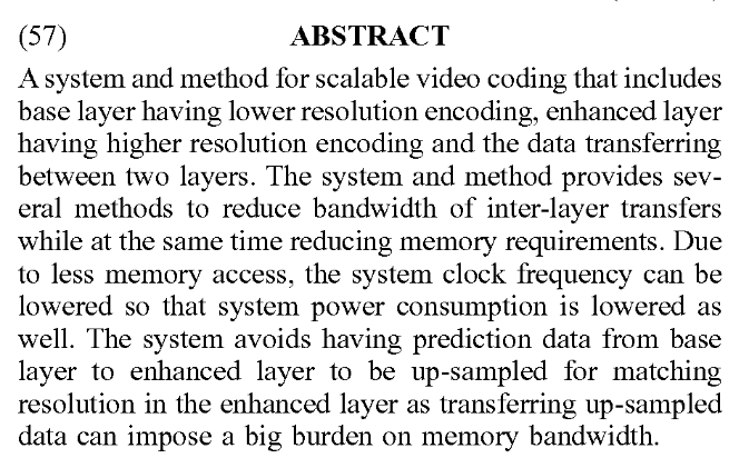 Patent: Bandwidth saving architecture for scalable video coding - AMD"(...)The present invention enabling the use of the same or similar code base on CPU and GPU processors, facilitating the debugging of such code bases" -> Great for APUs!More details:  http://www.freepatentsonline.com/20200112731.pdf 