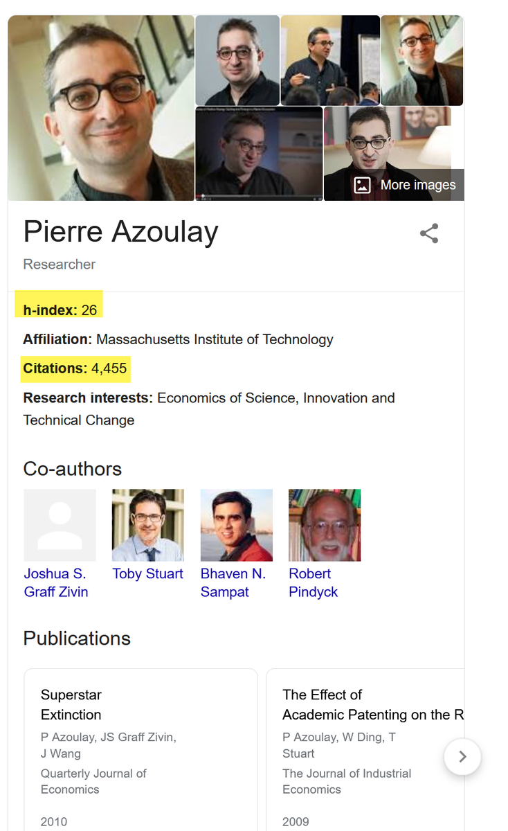 Ethan Mollick Apparently If You Are An Academic Google Now Prominently Lists Your Citation Count And H Index When People Search For Your Name As If Academia Wasn T Competitive Enough Sorry Ethan Mollick Apparently If You Are An Academic Google Now Prominently Lists Your Citation Count And H Index When People Search For Your Name As If Academia Wasn T Competitive Enough Sorry