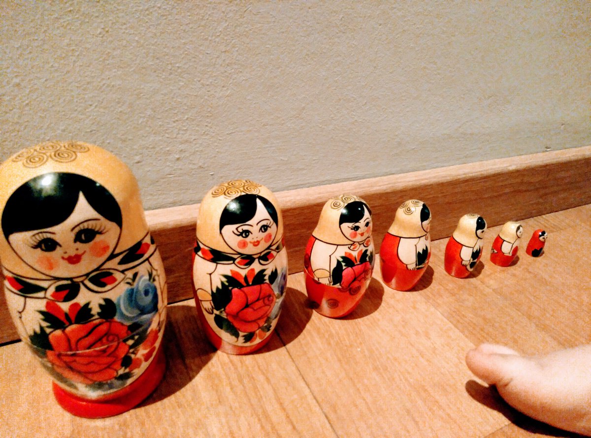roser_aru's tweet photo. #matrioixca #recursos #recursosTEA #autisme

Sóc mare d'un nen de casi 4 anys amb #TEA i busco maneres perquè el nen aprengui. Una idea ha sigut jugar amb les #matrioixca . Obrir cada nina l'ha fet estar atent a l'activitat. Ordenar-les de gran a petit, amb els dits li he fet un https://t.co/8VdRL4x1YJ