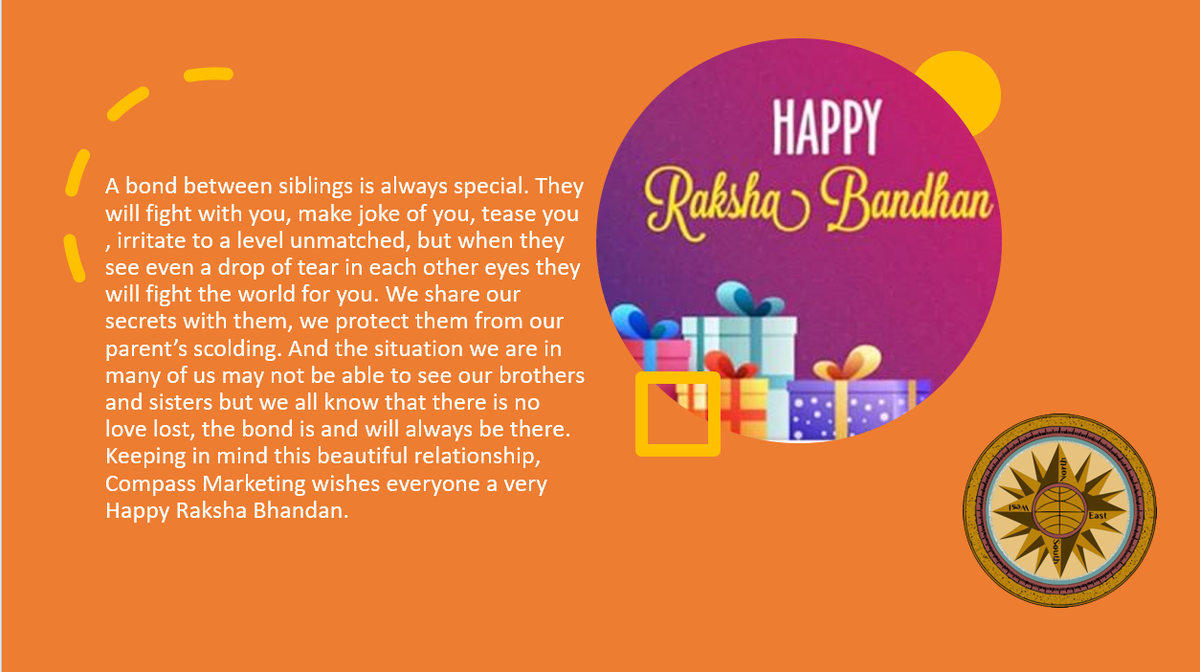 CompassMarketi5's tweet photo. To the amazing relationship between every sibling in the world..๐๐. Happy Raksha Bandhan from @CompassMarketi5 .
#compassmarketing #RakshaBandhan #rakhi2020 #brothersisterlove #marketing #DigitalMarketing #Digital #LikeForLikes #follow #share https://t.co/WnHw6VZHWb