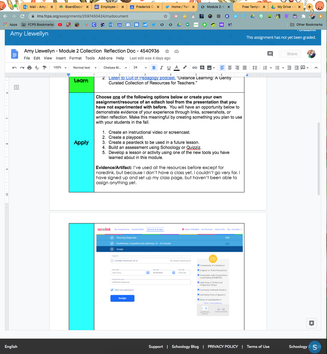 ALlewellynFCPS's tweet photo. So thankful for all the PL put in place to set teachers up for success come fall! I can't wait to use @noredink, @Playposit, and so many more in our distance learning! Thanks @FCPSmsmyersEL & @_swelks for the great course! #starpower #virtuallearningandbeyond https://t.co/rEQVEYRbf9