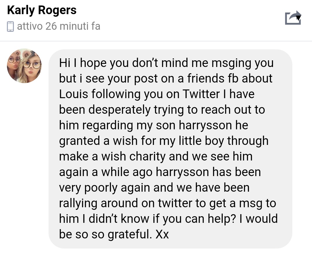 ehiRicardo's tweet photo. Harrison's mum asked me if we can try to reach Louis, as he would love to talk to him because he's been very poorly recently. She also needs help in order to buy a new wheelchair, so if you can donate, the link is below ⬇

SHARE AND TAG HIM PLEASE

https://t.co/6jKYJkwfk2 https://t.co/9xKxmMMVdc