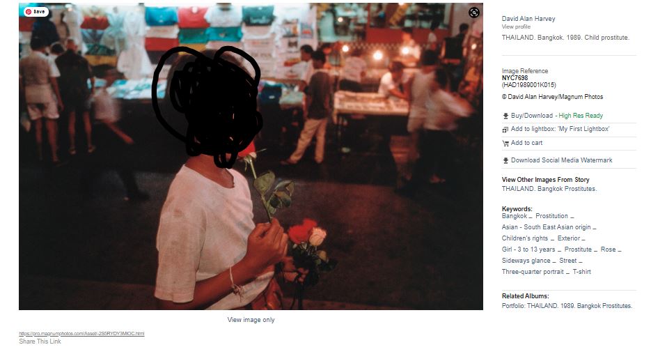 Structural racism.  @MagnumPhotos archive has a huge number of identifiable children forced into sexual abuse. Some with hands up trying to hide their identity. All in the developing world. No US. No UK pics.In the Uk if you did this you would be arrested.