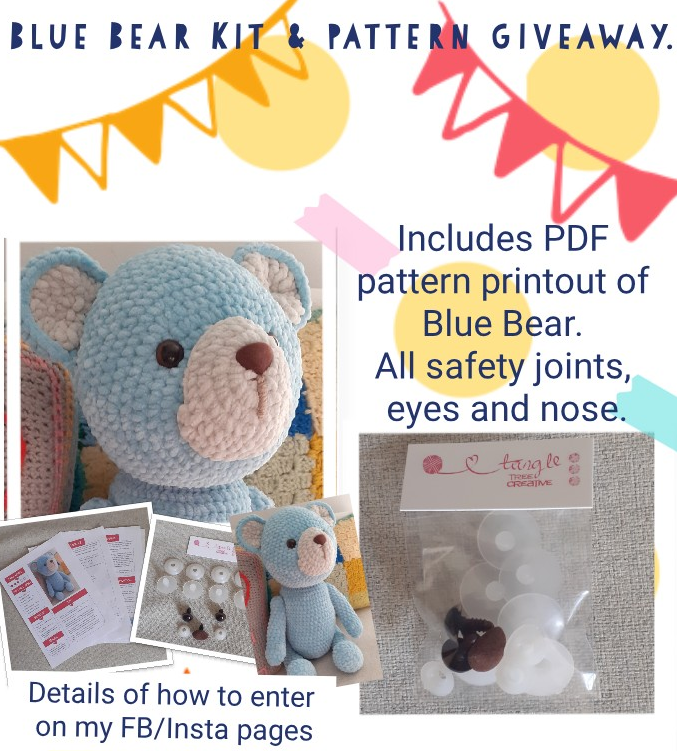 tangleTcreative's tweet photo. For your chance to enter please read the details. 
For one entry - Share this post
For additional entries :- 
-Follow my page on facebook and Instagram
- Use  #bluebear
-Tag me here @tangleTcreative on facebook and Instagram

Winner to be announced on Monday 17th August. https://t.co/CdelcY87Mj