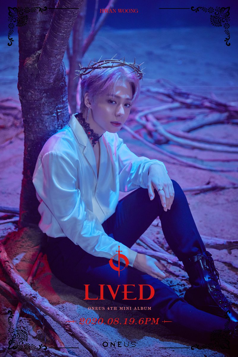 [#ONEUS]

4TH MINI ALBUM ‘LIVED’
2020.08.19 6PM RELEASE✔

▪ CONCEPT PHOTO ▪
▪ RAVN HWANWOONG ▪

#원어스 #LIVED #레이븐 #환웅
#RAVN #HWANWOONG
