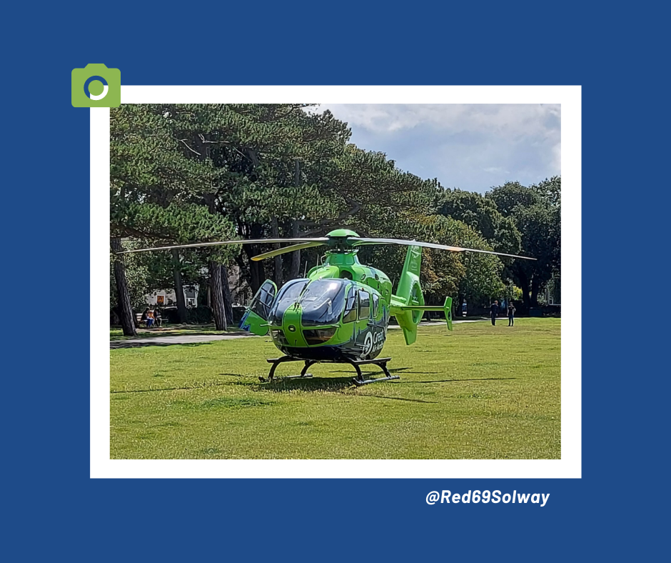 Today’s photo was sent to us by @Red69Solway, who over the weekend spotted Helimed 65 landing at Clarence Park, Weston-super-Mare. We love receiving your photos & encourage anyone who sees us out & about to share a photo with us. 🚁 #GWAAC #AirAmbulance #UKCharity #Helicopter