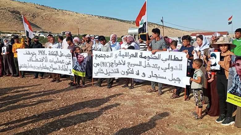 In turn, Yezidis who have returned are required to evacuate or risk being targeted by bombings. Due to this and claims of harassment, assault & extortion, the Yezidi House recently called for the Iraqi Central Gov. to remove YBS from Sinjar. Photo:  @TomtheBasedCat