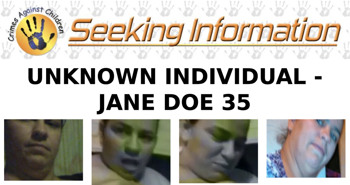 The #FBI released new photos and an audio recording of Jane Doe 35. Law enforcement officers believe she may have critical information pertaining to the health and welfare of a child. Can you help us identify her? Submit tips to tips.fbi.gov. ow.ly/LPxq50AP4Kl
