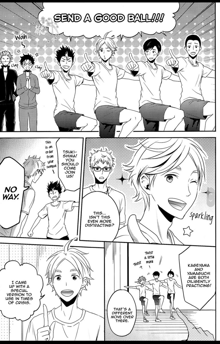RoseyAKBL's tweet photo. And suddenly, everyone's doing the cheer 😂😂

Manga: Natsu Matsuri in Karasuno (Haikyuu!! dj)
Genres: Comedy, Shonen Ai https://t.co/wEZpXtIqPI