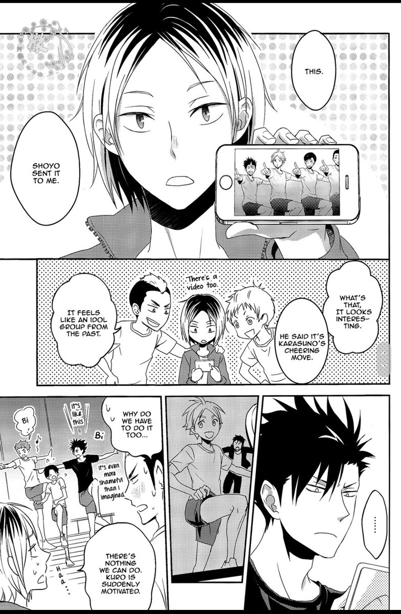 RoseyAKBL's tweet photo. And suddenly, everyone's doing the cheer 😂😂

Manga: Natsu Matsuri in Karasuno (Haikyuu!! dj)
Genres: Comedy, Shonen Ai https://t.co/wEZpXtIqPI