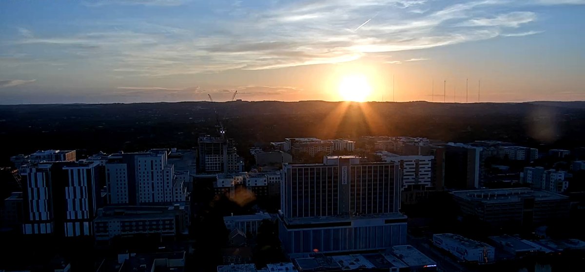 More camera updates. You can now watch Austin sunrises while you drink your coffee, and sunsets while you drink your margaritas. The Biodiversity Center added a few extra times:  Sunset: 8:15pm – 9:00pm Sunrise: 6:10am – 6:50am Austin time of course!