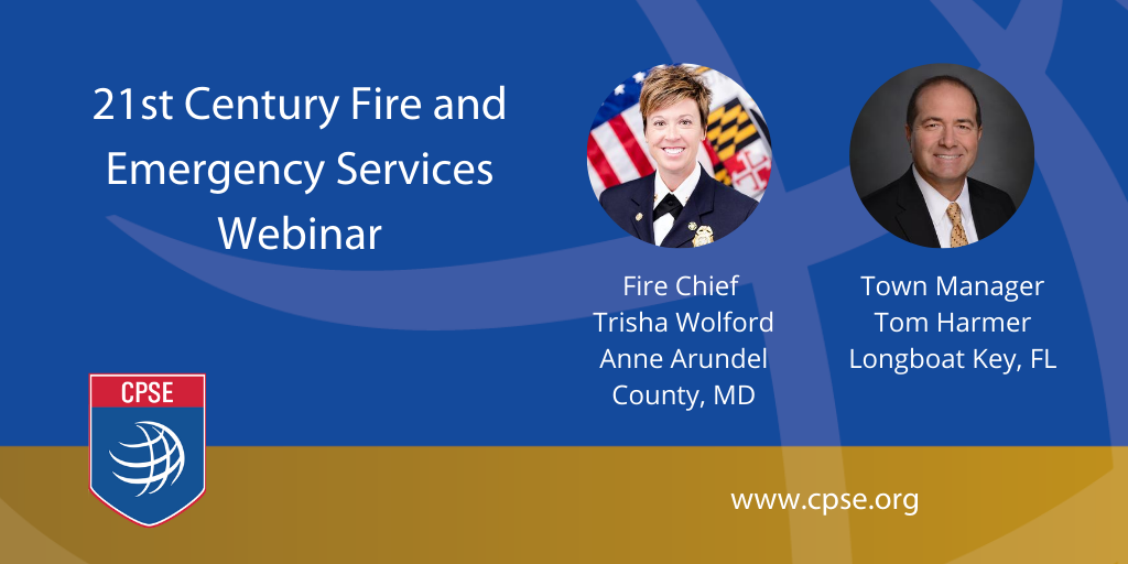 Join 21st Century Fire and Emergency Service Technical Working Group Members, Chief Trisha Wolford (CFO 2016, FM 2017) and Town Manager Tom Harmer, as they discuss the white paper and their vision for the future. <a href="/AACoFD/">Anne Arundel County Fire Department</a> <a href="/TownofLBK/">Town of Longboat Key</a>  ow.ly/mKrc50ANkCT