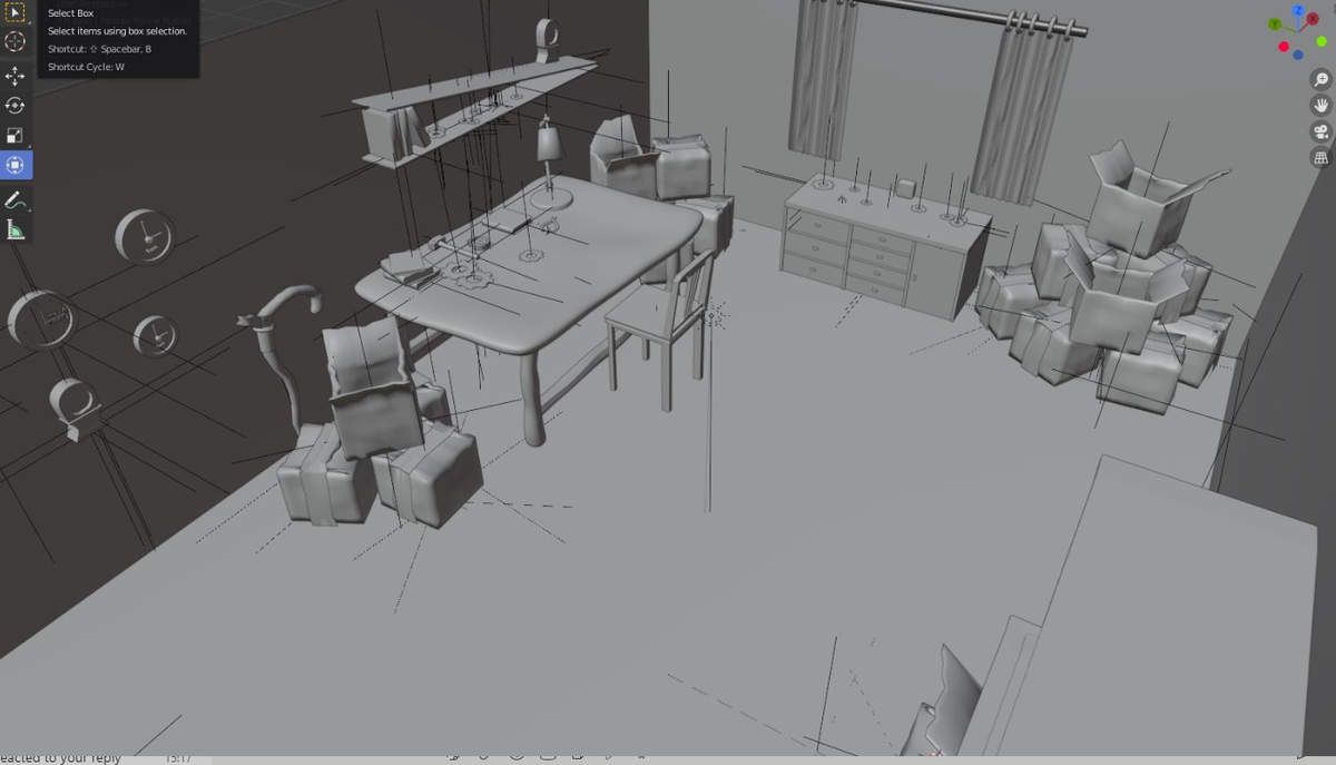 3Dami's tweet photo. A clockmakers shop, tick-tock, 4 and a bit days to go! #b3d #summerofanimation https://t.co/AMq2II1Lem