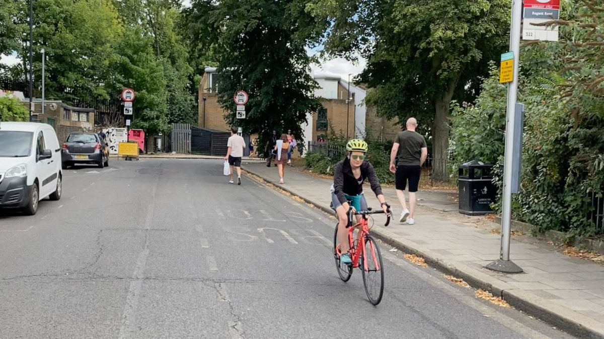  #RailtonLTN has been in place for just over a month now. We thought we'd share some of the pictures we've snapped in the area showing the wide variety of people who now feel enabled to cycle (and walk - check the pavements!) and as enforcement ramps up this will keep improving
