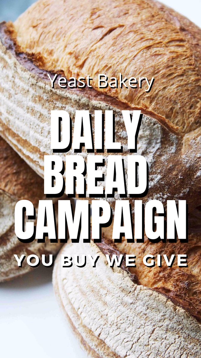 We’ve all been affected by this pandemic due to Covid-19.
So we have decided to launch an initiative called the “Daily Bread Campaign” to help those in crisis. Starting 29th July, every sourdough loaf you buy, we will give a loaf to those most in need.