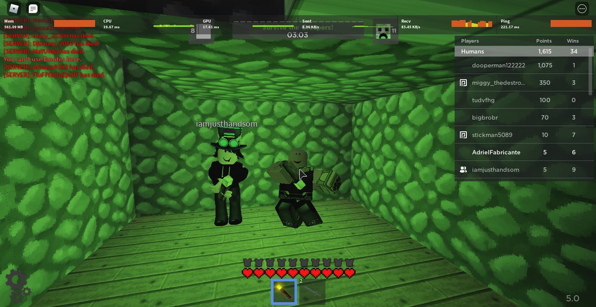 Adrielous Jellyadriel Twitter - roblox creeper chaos