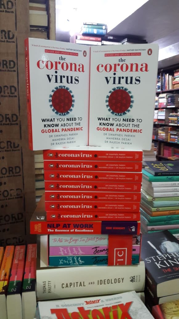 PenguinIndia's tweet photo. We spotted copies of #TheCoronavirusBook at BookWorm bookstore! @drrajeshmparikh @swapneilparikh @maherradesai https://t.co/dwtOMpPDR1