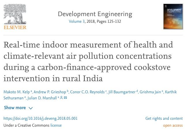Measuring indoor air pollution in rural India: having real-time (vs time-integrated) measurements is helpful (sheds light on time-of-day variability) but it can also substantially reduce sample-size.
sciencedirect.com/science/articl…

with @SOA_mazing @jillcbaum @andy_grieshop et al.