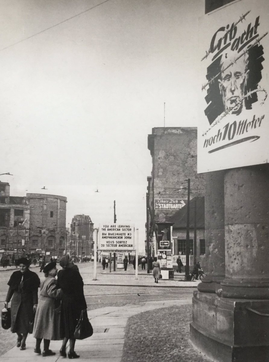 Marie Claude Hawkes Berlin In The 1950s Potsdamer Platz An Extra Warning Sign Before Entering The Soviet Sector Watch Out Another 10 Metres T Co 5ramfwvzbl