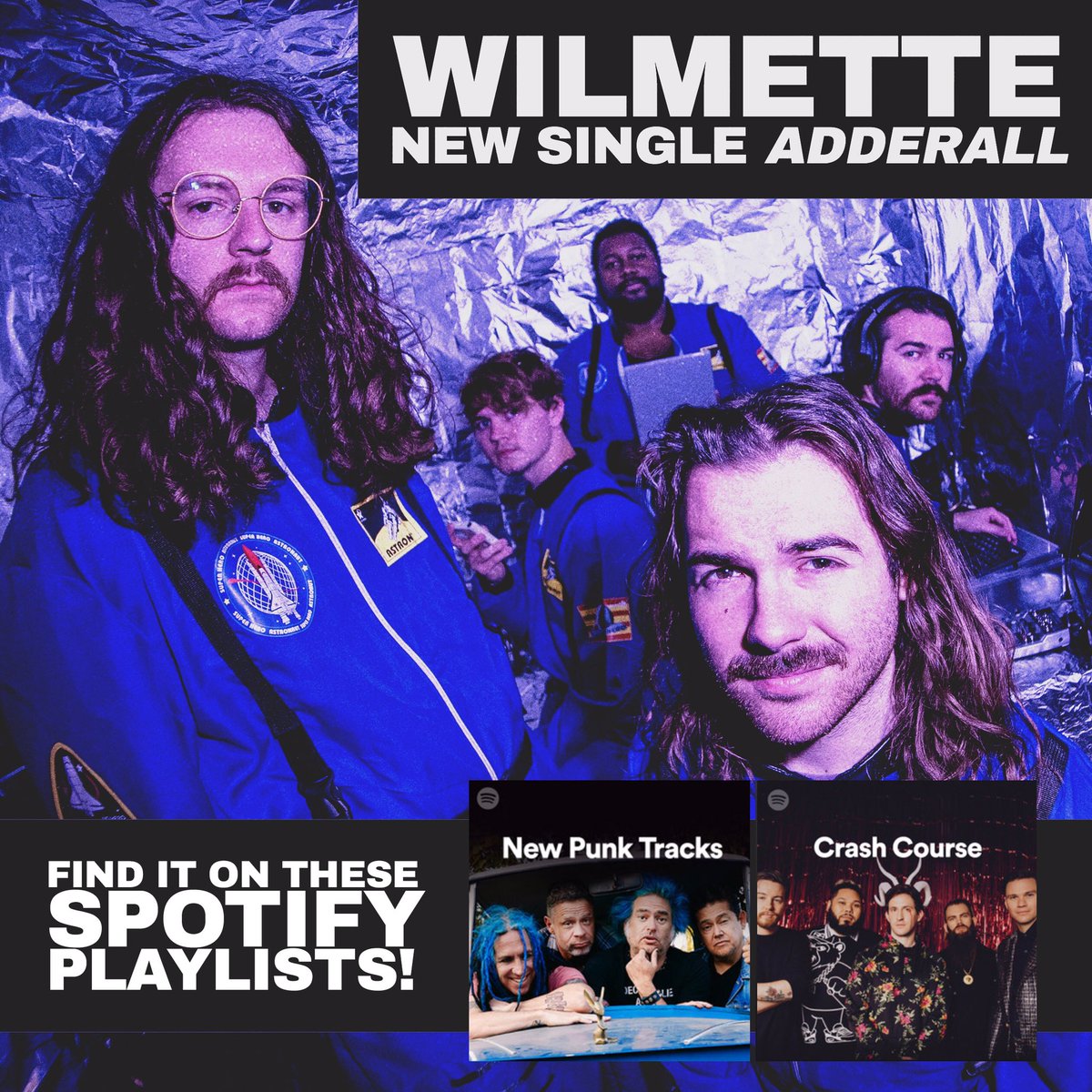 wilmetteband's tweet photo. We’ve been added to @Spotify’s curated playlists “New Punk Tracks” and “Crash Course”. Stream the song from the link below to help keep us in! 🖤🖤

https://t.co/UkYRkBzbzK https://t.co/hDoigPvWBS