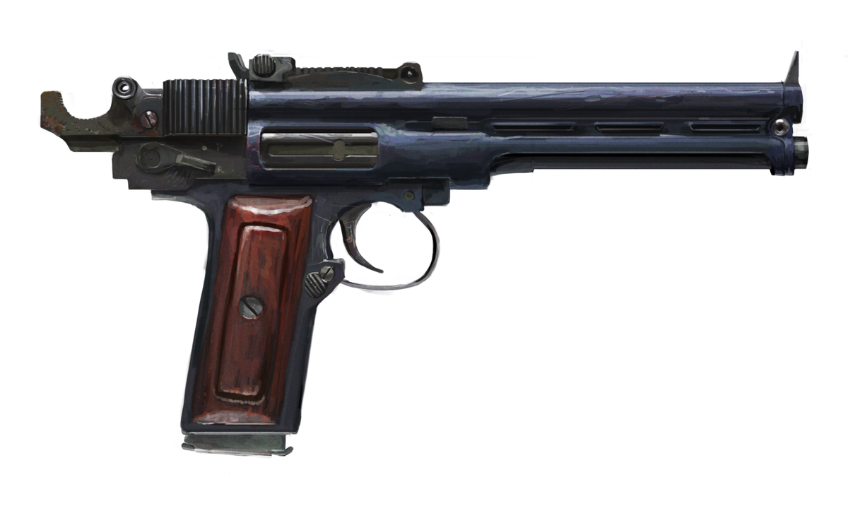WhaleOil2's tweet photo. AP-64
Anosovian select-fire handgun, 1964.
8x21mm, direct blowback, removable 16 round box magazine. https://t.co/H2x0So16Ql