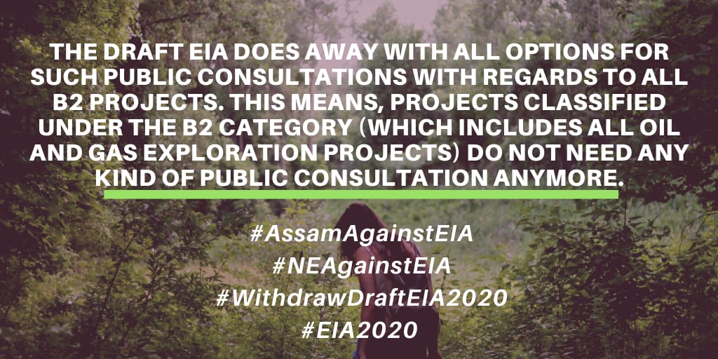 RenukaMohan9's tweet photo. The EIA new draft 2020 allows post facto clearance. The changes mentioned in the draft are not in the interest of environment protection and going to affect Northeast India the most.#AssamAgainstEIA #saynotoeia2020 #redrafteia@indian express @himantabiswa 
@htTweets @narendramodi https://t.co/NOnuJMkw0G