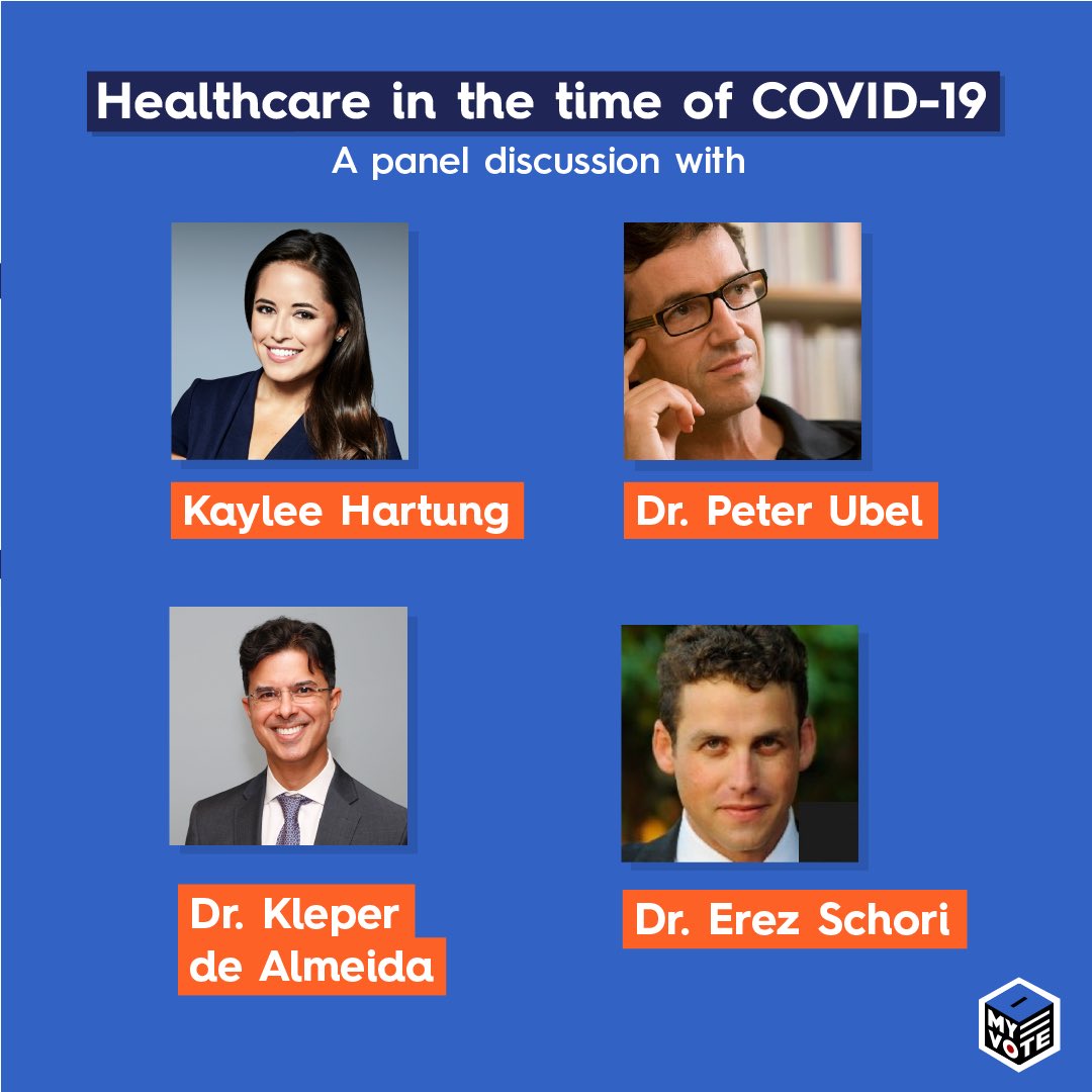 MyVoteProject's tweet photo. Today is the day! Remember to join the Healthcare in the Time of Covid-19 Panel TONIGHT at 7:00pm est! Register with the link below! #MyVoteMyVoiceOurFuture #InformNotInfluence #Coronavius #VoterEducation  https://t.co/Fo9IfHF2Je https://t.co/FAX7WzN9Io