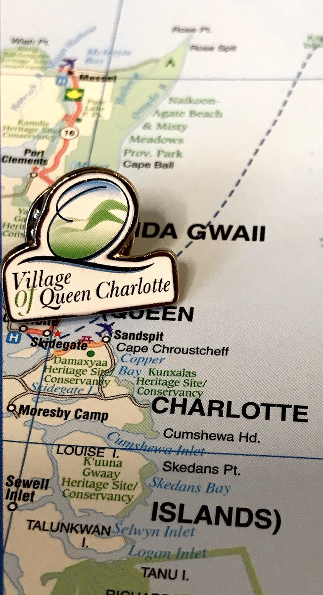 146. QUEEN CHARLOTTE- Cooooooorporate- Sort of interesting with the off-centred oval?- Welcome to the Village of Queen Charlotte! We're about...um...