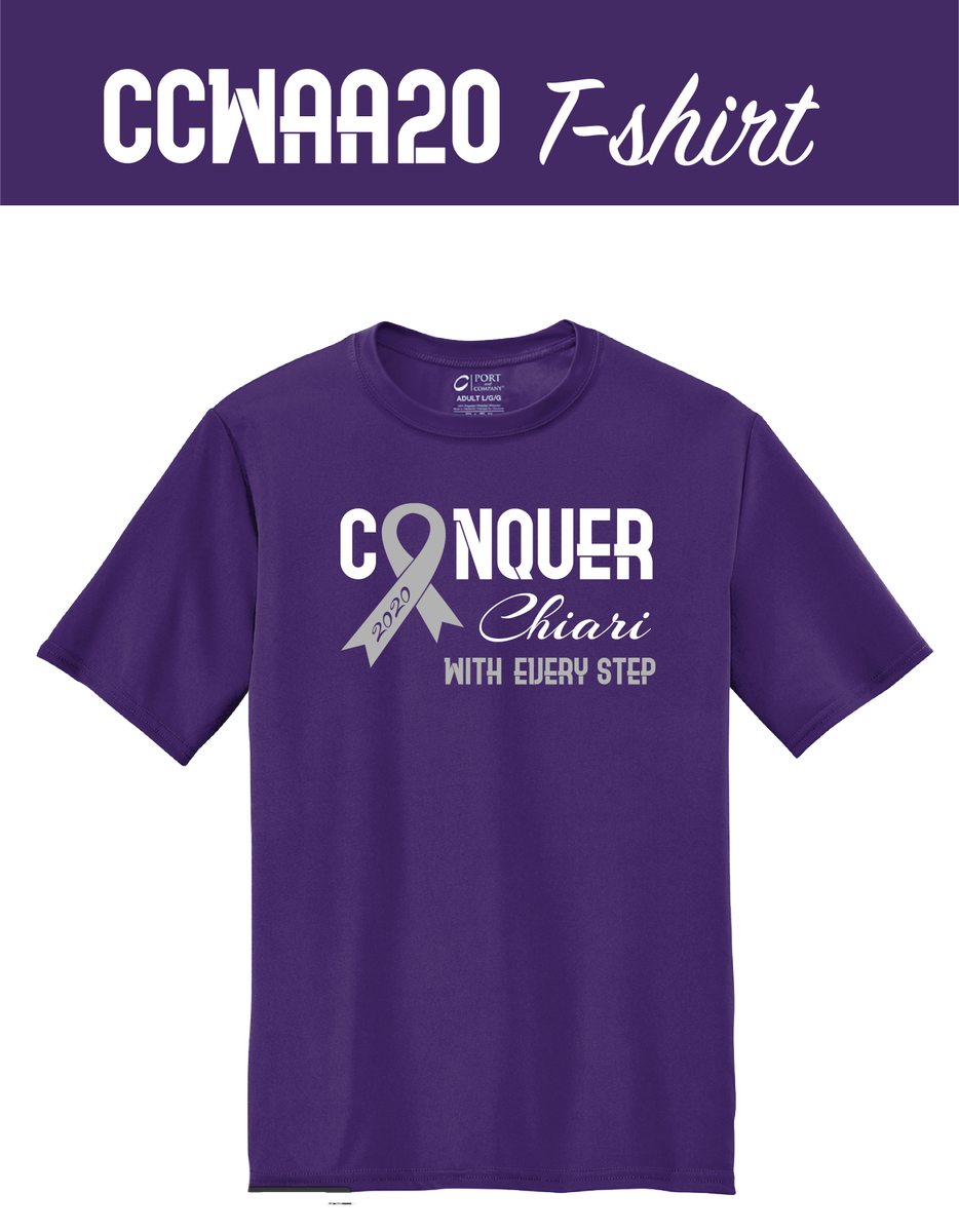 ConquerChiari's tweet photo. Official Virtual #CCWAA20 shirt
For this year only, register and raise/donate $40 on your fundraising page by 8/16 to get yours mailed to you!
https://t.co/qq1l1ZdBN0
#conquerchiari #ConquerChiariWithEveryStep #ChiariResearch #ChiariMalformation #CCWAA https://t.co/KyvUtwSn60