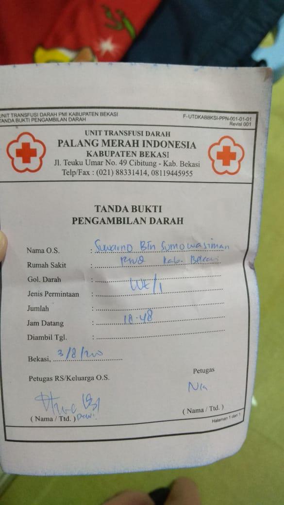 mardisay's tweet photo. @Blood4LifeID|A+|1 Pendonor|SUWARNO|RSUD Kab. Bekasi Cibitung Kab. Bekasi|081386716700(Dewi) https://t.co/Ii1glbSSZ5