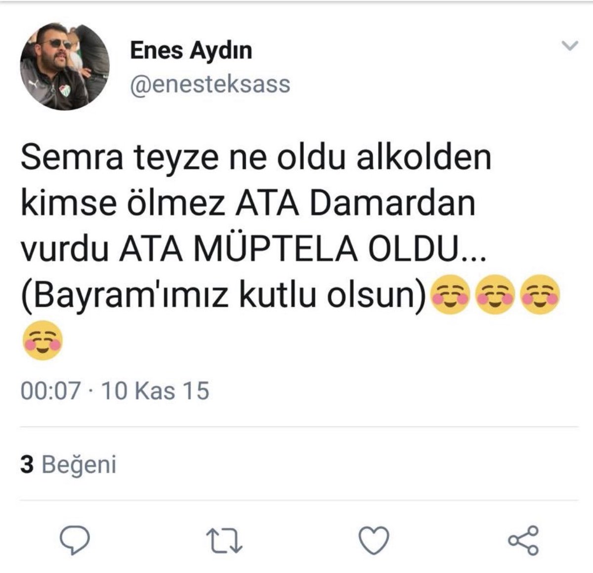 Bu ülkenin kurucusuna GAZİ MUSTAFA KEMAL ATATÜRK’e Kimse hakaret edemez gerekeni yapın.! <a href="/enessaydn16/">Enes Aydın</a> <a href="/EmniyetGM/">Türk Polis Teşkilatı</a> <a href="/suleymansoylu/">Süleyman Soylu</a>

#EnesAydınTutuklansın