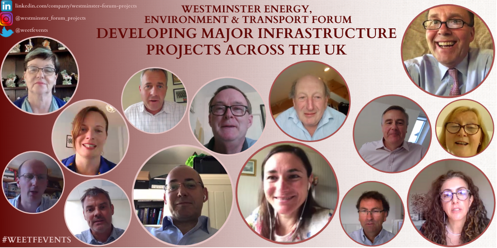 WEETFEvents's tweet photo. A throwback to our #OnlineConference on #Majorinfrastructure with speakers @ipagov @NatInfraCom @HannahVickers4 @BurgesSalmon @DameSarahStorey @ICE_engineers @avivainvestors @edfenergy @sizewellc @shamitgaiger @HighwaysEngland @cardiffcouncil @NetZeroTeesside @CostainGroup https://t.co/iPh4wbUXxI