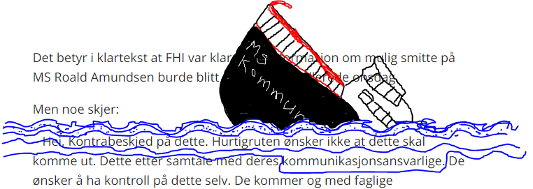 MS "Kommunikasjon": Kommunikasjonsansvarlige reddes først