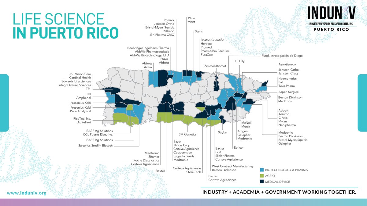 Puerto Rico is still relevant! The map says it all.

#biosciences #INDUNIV #puertorico #bioagriculture #labs #researchanddevelopment #manufacturing #supplychain