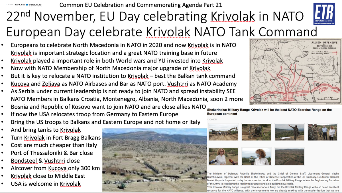 GunterFehlinger's tweet photo. ETR calls @NATO to build more regional command centers in Balkans in #Vukovar #Krivolak #Zeljava #Vushtrri #Bar @predsjednik_cg @grlicradman @MVEP_hr @SHAPE_NATO @Sekerinska @defence_mne @CakajGent @DuskoMarkovicCG @Zoran_Zaev @Bujar_O @lulzimbasha_al @EsperDoD @akk @JJansaSDS https://t.co/jzYePUde74